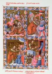 Sceny z życia św. Pawła, faksymile XV-wiecznego rękopisu Legendaire des Anjou-Hongrie, szkoły bolońskiej