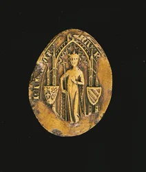 Pieczęć Małgorzaty Burgundii (1290-1315) 1311 (wosk)