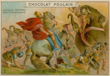 Oblężenie Veii, karta handlowa Chocolat Poulain