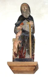 Św. Antoni Opat (drewno malowane)