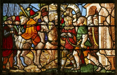 St Julien de Brioude aresztowany przed klasztorem