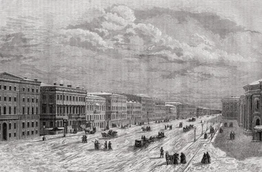 Petersburg, Rosja w 1794 r., z „Histoire de la Revolution Francaise” Louisa Blanca (1811–82) rytowanego przez Adolphe Francois Pannemaker (ur. 1822) 1847–62
