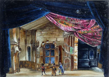 Scenografia do II aktu La Juive, po raz pierwszy wystawiona w Operze Paryskiej 23 lutego 1835, (wc na papierze)
