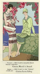 Sundress and Sports Dress, z Art-Gout-Beaute, wyd. 1924 (pochoir Print)