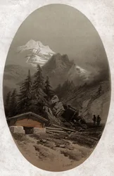Alpy Szwajcarskie. (rycina z około 1890 r.)
