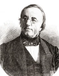 Szwajcarski fizyk Auguste Arthur de la Rive, z Les Merveilles de la Science, wyd. 1870.