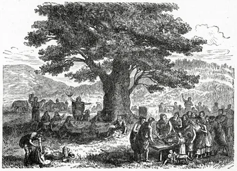 Krzyżacy na wakacjach, ok. 1882 r. (drewno)