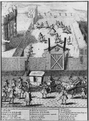 Konwulsje z Saint-Medard przewiezione do więzienia La Bastille, ok. 1730