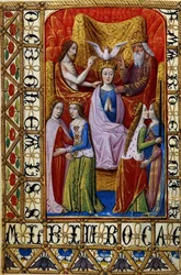 Koronacja Marii przez Trójcę Świętą, około 1500