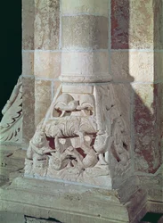 Śmierć Łazarza i bogacza, ze stolicy w nawie, ok.1150