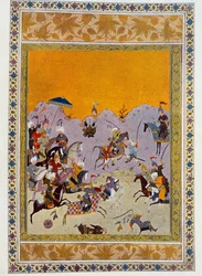 Śmierć bohaterów, ilustracja do Nocy arabskich, 1895 (kolorystyka)