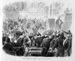 Wypowiedzenie wojny z 1870 r.: Posiedzenie 15 lipca w Senacie – w „Le Monde Illustré”