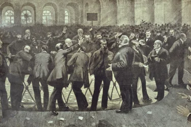 Słynny Corbeille na Giełdzie Paryskiej, ok. 1885 r.
