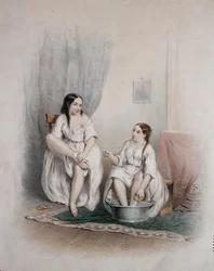 Łaźnia, połowa XIX w. (kolor lito)