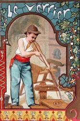 Dmuchacz szkła, ok. 1899 (kolor lito)