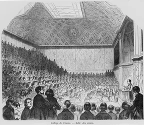 Teatr Wykładowy College de France, z Tableaux de Paris E. Texier, 1852