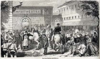Narodowa Szkoła Weterynaryjna w Alfort - Wielkie szkoły Francji - Szkoła Weterynaryjna w Maisons-Alfort w 1866 roku - Codzienna konsultacja - Rycina w „Ilustrowanym świecie” z 1866 roku