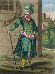 Perski, z Recueil dEstampes sur les Costumes du Levant, grawerowane przez Gerarda Jeana Baptiste Scotina (1671-1716) 1707-08