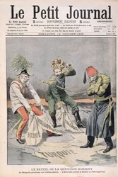 Odrodzenie się materii krajów Wschodu i Bałkanów, ilustracja na okładce z Le Petit Journal, 18.10.1908 (kolorystyka)