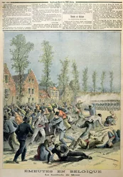 Zamieszki w Mons, ilustracja z Le Petit Journal, maj 1893