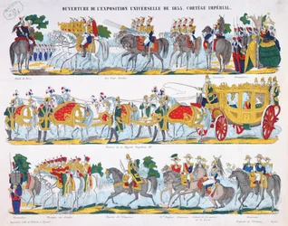 Orszak Królewski na inauguracji Wystawy Powszechnej w 1855 r.