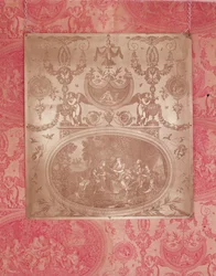 Historia Telemacha, płyta do nadruku na tkaninie Toile de Jouy (miedź)