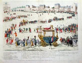 The Translation of the Mortal Remains of Voltaire (1694-1778) do Panteonu Paris 10 lipca 1791 (wc na papierze)