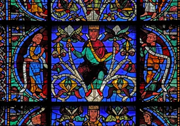 Drzewo Jessego: Mojżesz, król Jesse, Balaam (w49)