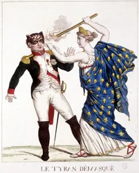Tyran bez masek - w „”Napoleon I, karykatury, kolekcja atrap”, ok. 1930 r. 1814.