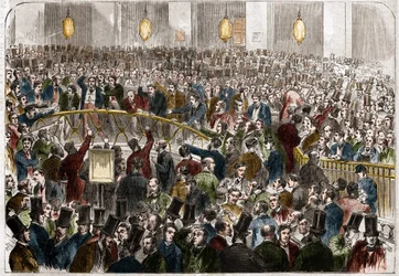 Koszyk agentów giełdowych na paryskiej giełdzie w 1867 r.