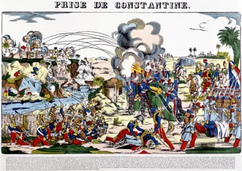 Zdobycie Konstantyna w 1837 r. - wizerunek Epinal, koniec XIX w.