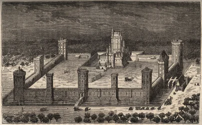 Zamek Vincennes w XVII wieku - - rycina w „Histoire de France” Victora Duruy (1811-1894) - 1882