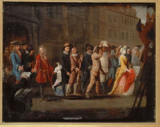 Wydalenie aktorów po stłumieniu Commedia dell