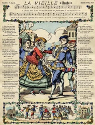 Stara, popularna piosenka. Obraz Epinal z XIX wieku