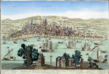 Port i miasto Bordeaux - grawer