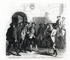 Więźniowie z Vincennes zostali przeniesieni do więzienia Bastylii w 1784 r. – (rycina) 1846 r.