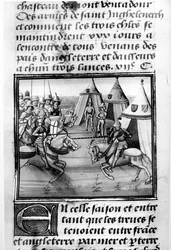 Turniej trzydziestodniowy, z Froissarts Chronicle