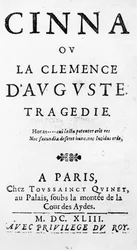 Strona tytułowa Cinna ou la Clemence dAuguste Pierre