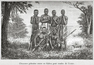 Tradycyjny strój rdzennej ludności Gabonu, ilustracja z „L