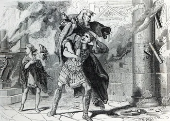 Wyciek trojana (grawerowanie) 1864
