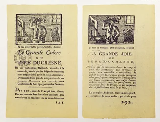 Dwie strony z La Grande Colere autorstwa Pere Duchesne, 1792