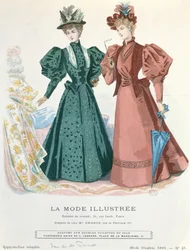 Dwie kobiety, z La Mode Illustrée, 1895