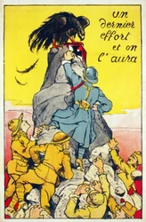 Ostatni wysiłek i będziemy mieli pub. Paryż ok. 1918 r. (kolorowa litografia)