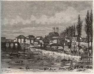 Verdun - Morbihan w Bretanii - rycina w „La France illustrée: geografia, historia, administracja statystyczna” autorstwa V.A. Malt-Browna. 1884