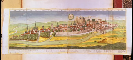 Widok Bourges i Uniwersytet, Stolica Berry, 1646