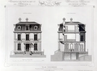 Suburban Villa, Premier Chasse przy St. Cloud, z Architecture Privee au C19th,