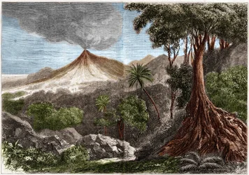 Erupcja wulkanu, wyspa Reunion