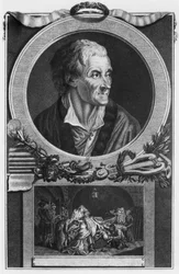 Voltaire i afera Calas (grafika) (zdjęcie bw)