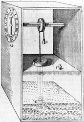 Zegar wodny, ilustracja z The Reasons for Moving Forces autorstwa Salomona de Causa, opublikowana w 1615 r.