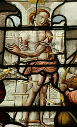 Okno przedstawiające śmierć św. Sebastiana (witraż)